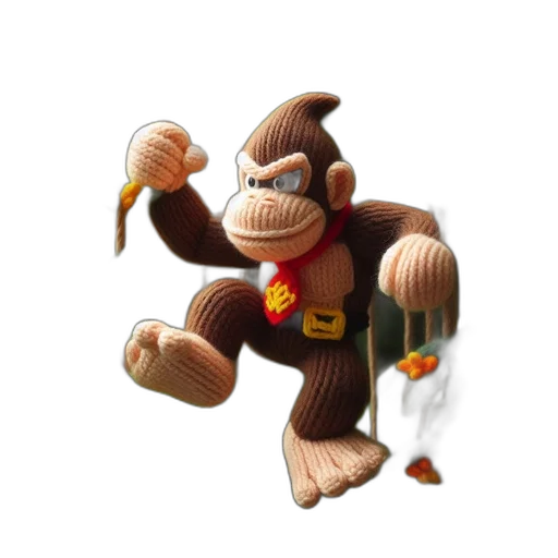 animal, creature, staff, robot, 3d render, concept art, pixel art, knitted transparent PNG cut-out