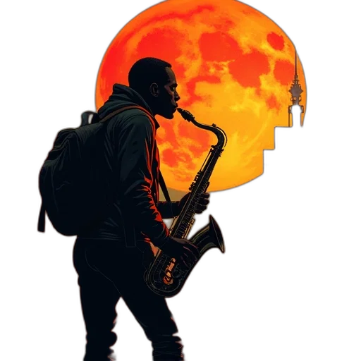 jacket, staff, mask, concept art, pixel art, comic book art, watercolor, fire transparent PNG cut-out