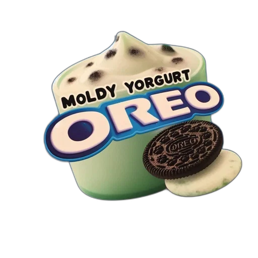 food, 3d render, photorealistic, concept art, image, shows, moldy, yogurt-flavored transparent PNG cut-out