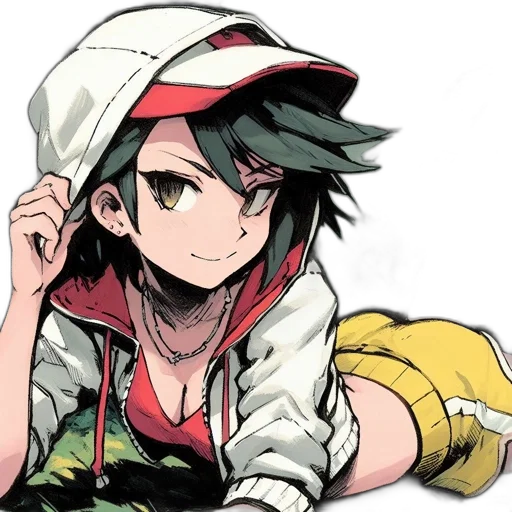 hat, staff, face, jacket, anime, comic book art, cartoon, concept art transparent PNG cut-out