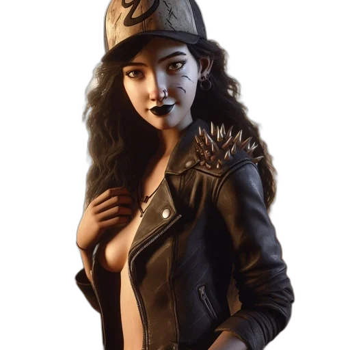jacket, hat, concept art, fantasy art, photorealistic, comic book art, dark, digitally transparent PNG cut-out