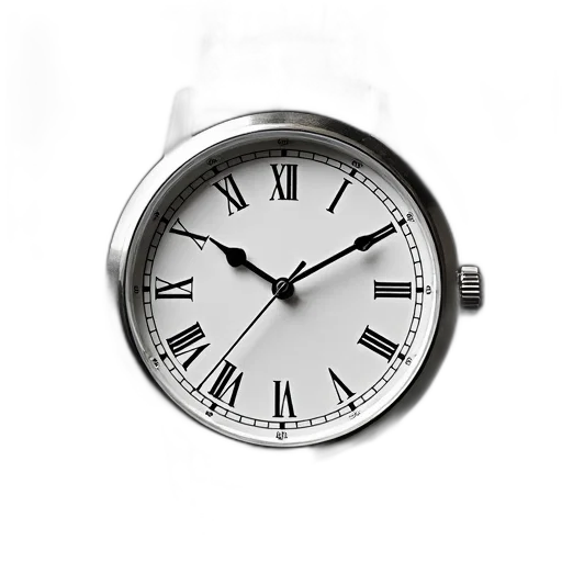 jewelry, 3d render, photorealistic, black, white, wristwatch, leather, strap transparent PNG cut-out