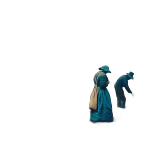 dress, staff, hat, umbrella, concept art, 3d render, pixel art, vaporwave transparent PNG cut-out