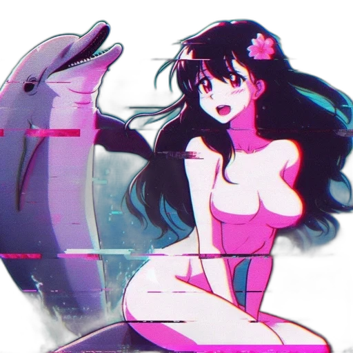 robot, creature, weapon, dress, vaporwave, anime, cyberpunk, concept art transparent PNG cut-out