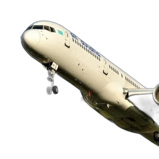 3d render, photorealistic, white, airplane, word, air, flying, sky transparent PNG cut-out