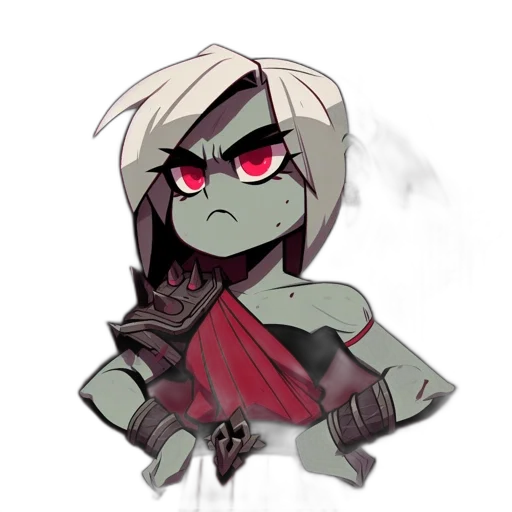 creature, staff, mask, weapon, concept art, pixel art, fantasy art, cartoon transparent PNG cut-out