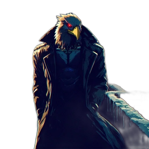 mask, jacket, creature, animal, concept art, cyberpunk, comic book art, fantasy art transparent PNG cut-out