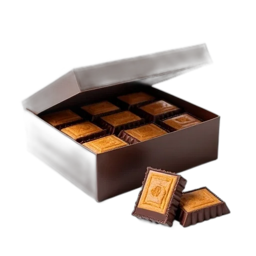 food, box, milano, dark, chocolate, cookies, displayed, lid transparent PNG cut-out