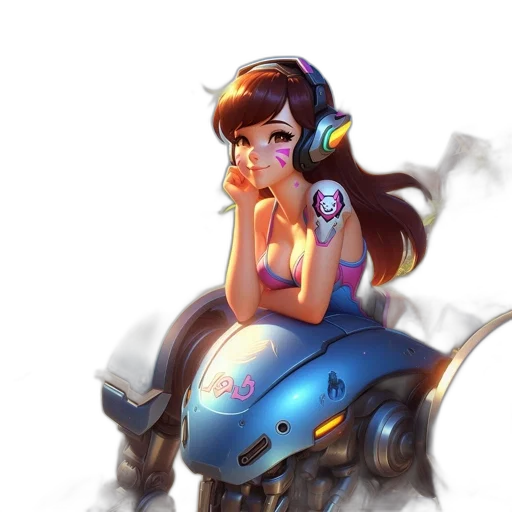 car, robot, concept art, fantasy art, anime, cartoon, neon lights, pastel transparent PNG cut-out