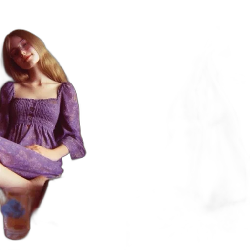 dress, shoes, creature, hair, photorealistic, concept art, 3d render, vaporwave transparent PNG cut-out