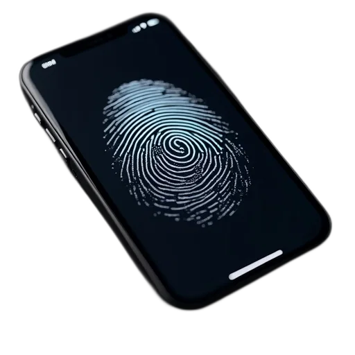 iphone, displaying, fingerprint, app transparent PNG cut-out