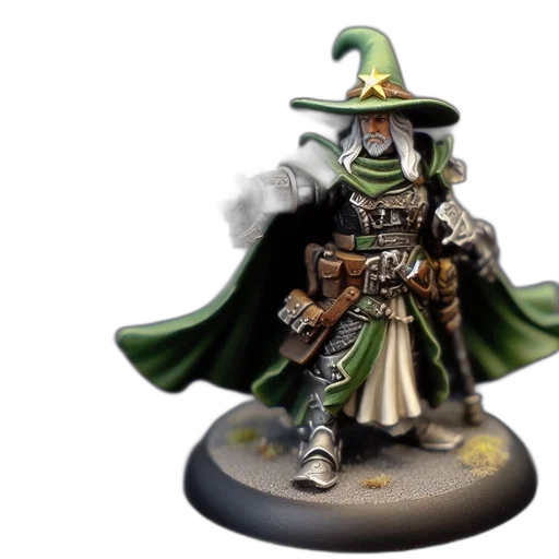 staff, concept art, fantasy art, green, miniature, figurine, portrays, green-robed transparent PNG cut-out