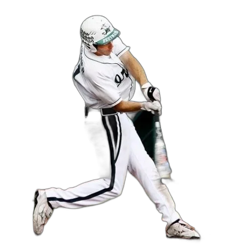 staff, weapon, concept art, photorealistic, baseball, player, white, uniform transparent PNG cut-out