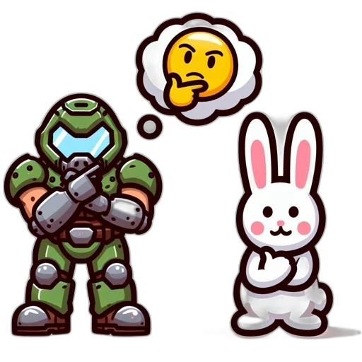 robot, pixel art, concept art, comic book art, cartoon, green, contemplative, curious transparent PNG cut-out