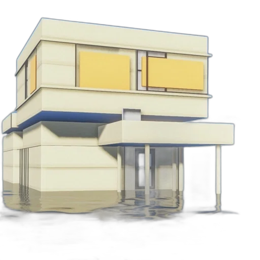 building, furniture, 3d render, concept art, photorealistic, pixel art, golden, modern transparent PNG cut-out