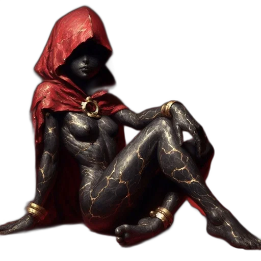 mask, dress, jewelry, creature, concept art, fantasy art, 3d render, comic book art transparent PNG cut-out