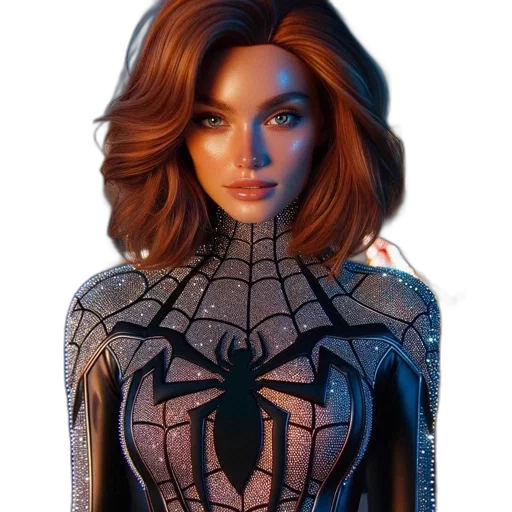mask, jacket, dress, face, comic book art, 3d render, concept art, fantasy art transparent PNG cut-out