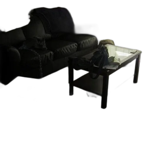 furniture, 3d render, photorealistic, concept art, dark, cozy, living, room transparent PNG cut-out