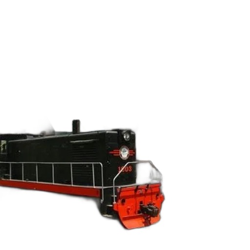 weapon, 3d render, concept art, photorealistic, black, red, train, engine transparent PNG cut-out
