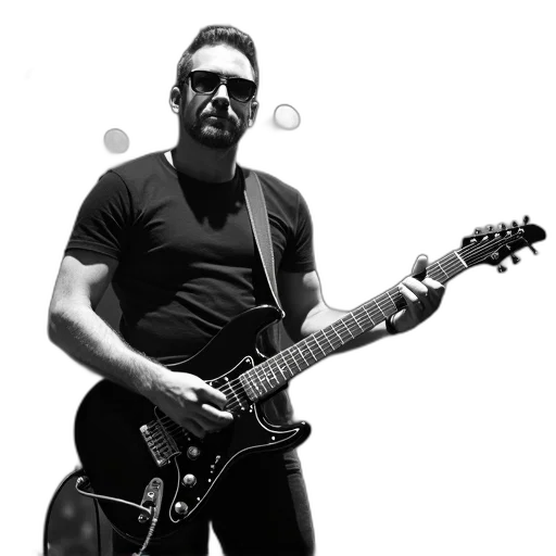 photorealistic, cartoon, 3d render, black, white, image, man, playing transparent PNG cut-out
