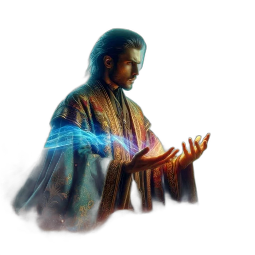 staff, sword, weapon, photorealistic, 3d render, vaporwave, concept art, mystic transparent PNG cut-out