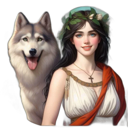 jewelry, face, dress, dragon, fantasy art, concept art, pixel art, photorealistic transparent PNG cut-out