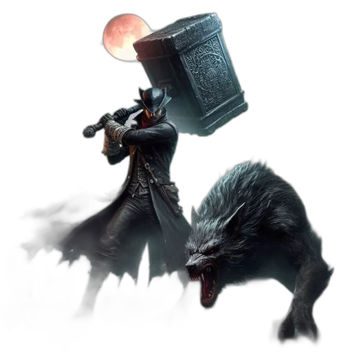 staff, weapon, dragon, concept art, fantasy art, 3d render, menacing, wolf transparent PNG cut-out