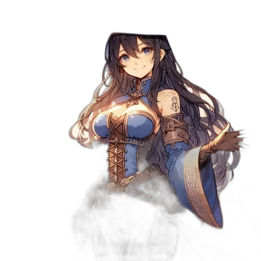 dress, dragon, staff, sword, fantasy art, concept art, pixel art, anime transparent PNG cut-out