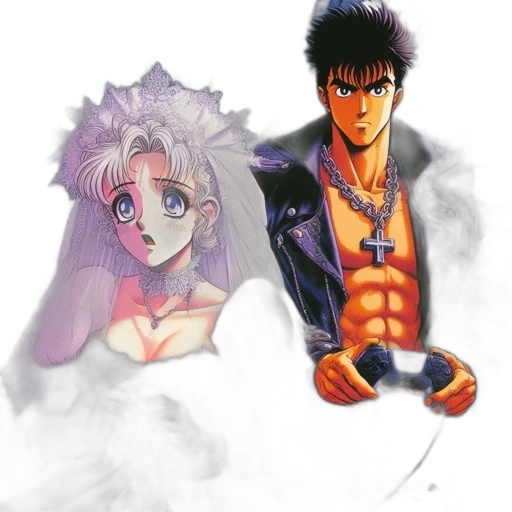 jacket, anime, vaporwave, concept art, comic book art, fire, fog, outer space transparent PNG cut-out