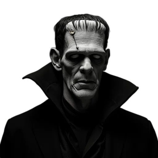 jacket, mask, face, creature, concept art, 3d render, comic book art, photorealistic transparent PNG cut-out