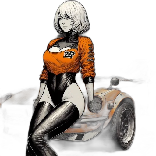 car, robot, jacket, dress, comic book art, concept art, fantasy art, cartoon transparent PNG cut-out