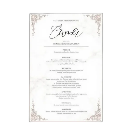 wedding, order, service, booklet, template transparent PNG cut-out