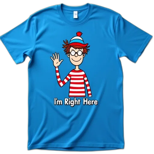 hat, cartoon, 3d render, blue, t-shirt, character, resembling, children transparent PNG cut-out