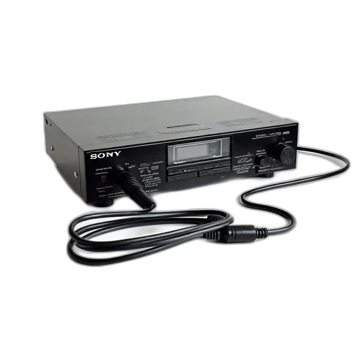 vintage, sony, stereo, cassette, player, black, silver, design transparent PNG cut-out