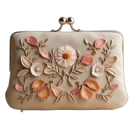 pastel, intricate, beige, clutch transparent PNG cut-out