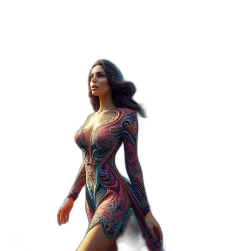 dress, fantasy art, concept art, comic book art, pixel art, colorful, elegantly, dressed transparent PNG cut-out