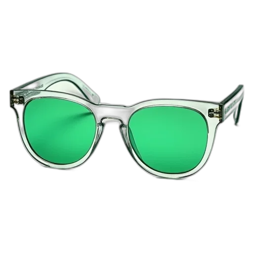 3d render, green, pair, transparent, sunglasses, tinted, lens, frame transparent PNG cut-out