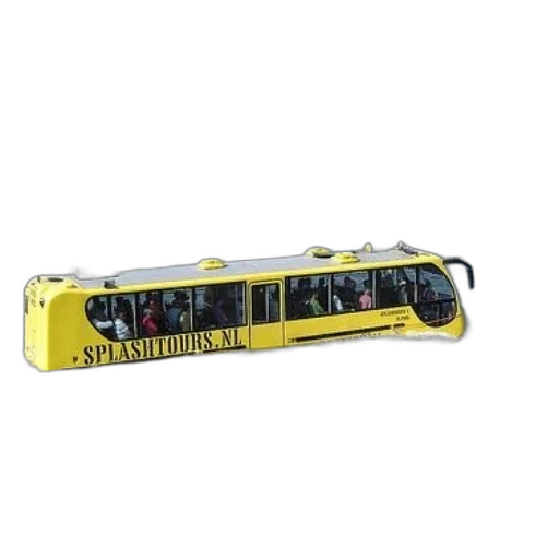 car, weapon, staff, 3d render, yellow, amphibious, bus, splashtours transparent PNG cut-out