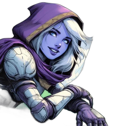 face, robot, mask, concept art, fantasy art, comic book art, pixel art, blue transparent PNG cut-out