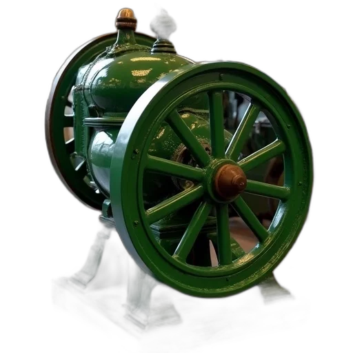 weapon, staff, 3d render, concept art, photorealistic, green, vintage, machine transparent PNG cut-out