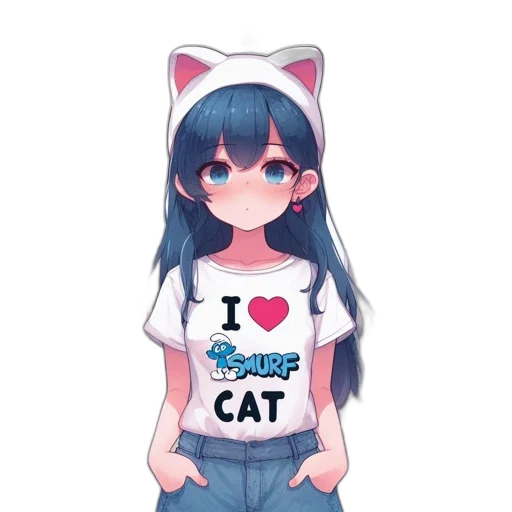 animal, dress, hat, creature, pixel art, anime, cartoon, concept art transparent PNG cut-out