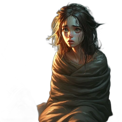 face, creature, dress, mask, concept art, fantasy art, comic book art, photorealistic transparent PNG cut-out