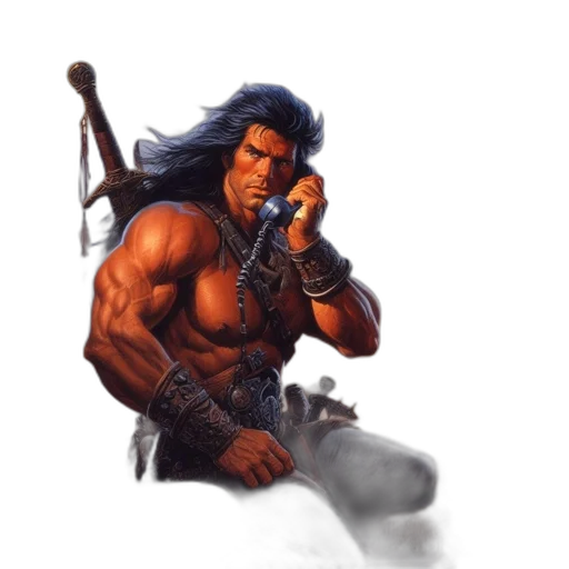 sword, weapon, staff, fantasy art, concept art, pixel art, comic book art, muscular transparent PNG cut-out