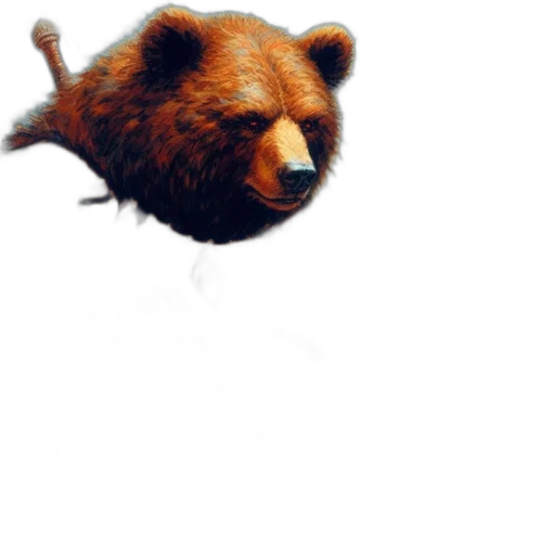 animal, creature, face, mask, photorealistic, pixel art, concept art, 3d render transparent PNG cut-out