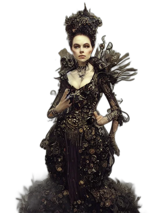 dress, staff, crown, jewelry transparent PNG cut-out