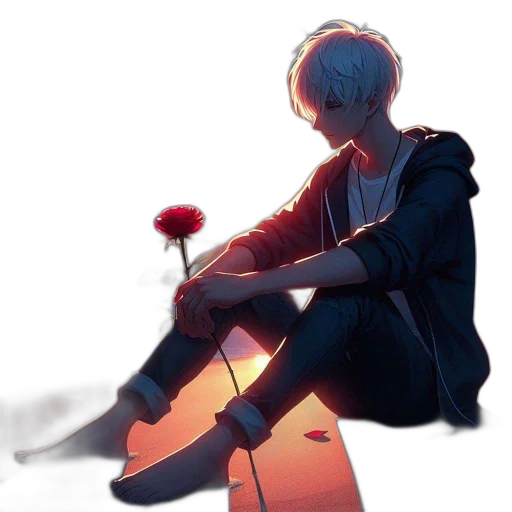 flower, weapon, jacket, sword, watercolor, concept art, anime, pixel art transparent PNG cut-out