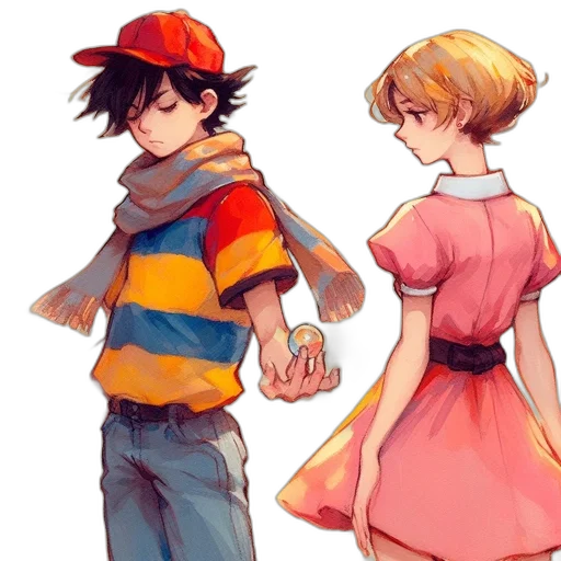 dress, hat, watercolor, anime, concept art, pixel art, fire, outer space transparent PNG cut-out