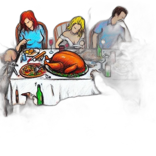 food, photorealistic, concept art, 3d render, pixel art, vibrantly, sketched, post-meal transparent PNG cut-out