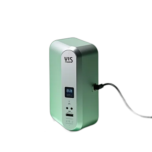 robot, bottle, 3d render, green, modern, sleek, compact, electronic transparent PNG cut-out
