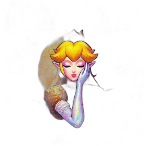 crown, face, mask, staff, pixel art, concept art, fantasy art, watercolor transparent PNG cut-out